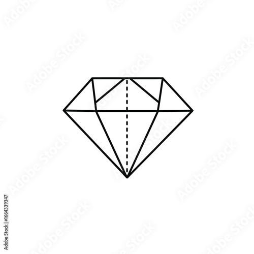 Faceted gemstone outline diamond jewelry