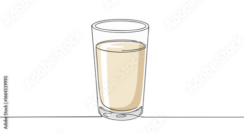 A refreshing drink in a transparent glass, perfect for quenching thirst.