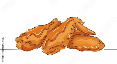 Delicious and crispy chicken wings ready to be enjoyed.
