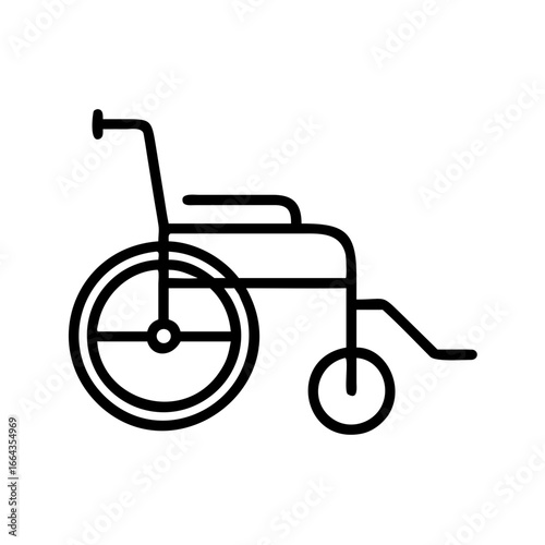 wheelchair icon isolated on white