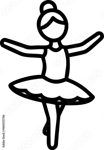Elegant ballerina posed gracefully on a clean white background