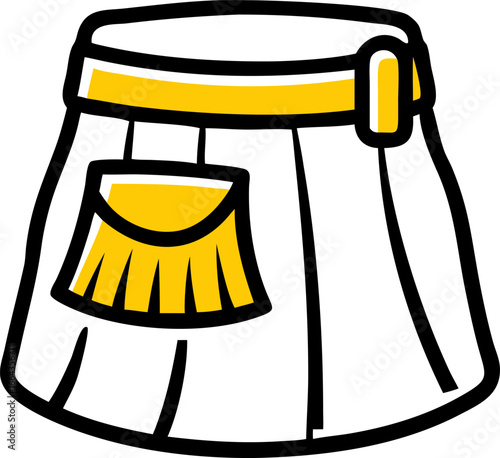 Traditional scottish kilt and sporran design for advertising
