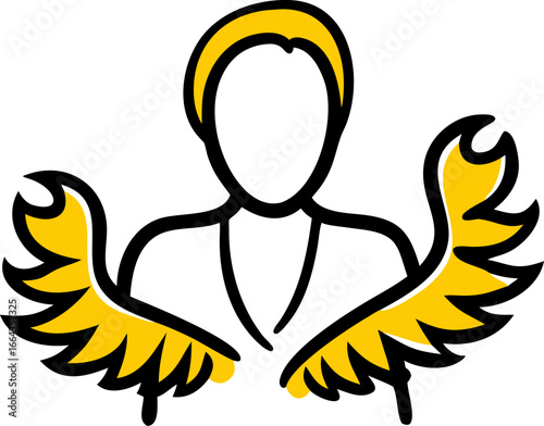 Person wearing a decorative feather boa on a white background