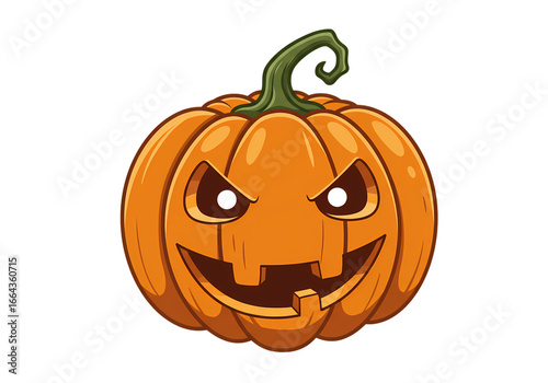 Wallpaper Mural Carved Pumpkin with Gnarled Grin on Black Background isolated on transparent background Torontodigital.ca