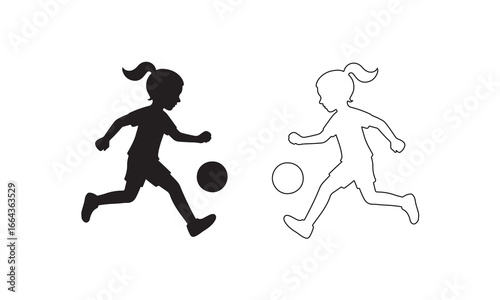 Sports Player Running Silhouette Vector Icon for Fitness and Athletics.