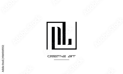 NL, LN, N, L abstract letters logo monogram