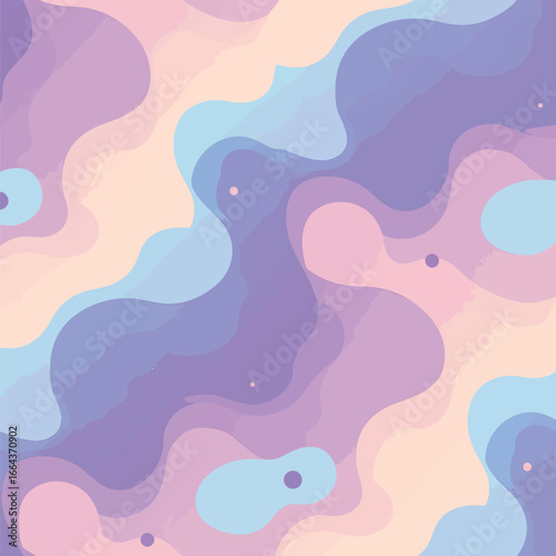 Seamless Pattern, Abstract pastel background with fluid shapes and dreamy watercolor effect design Stock royalty free image.