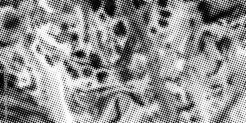 Halftone faded gradient texture. Grunge halftone grit background. White and black sand noise wallpaper. Retro pixilated vector backdrop