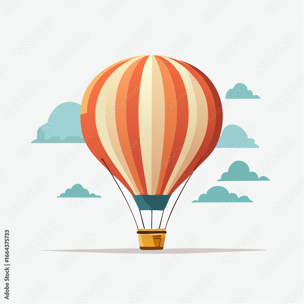 Fototapeta premium Retro Hot Air Balloon Illustration