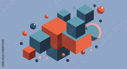 Abstract Geometric Shapes Design
