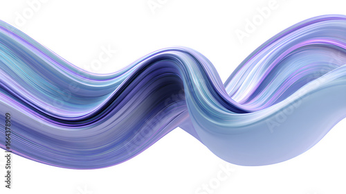 Elegant flowing abstract wave of pastel colors on white background