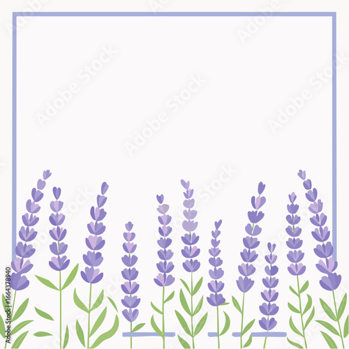 Lavender Floral Border Design