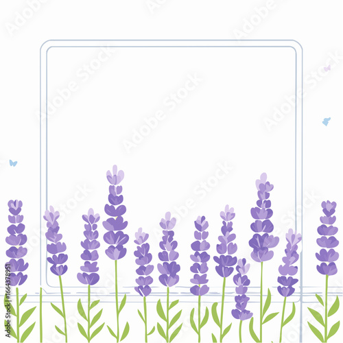 Pastel Lavender Flowers Illustration