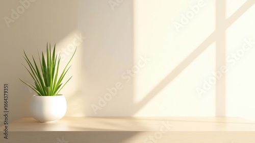 Modern Minimalist Beige Room Elegant beige room design with streamlined furniture, a monochromatic palette, and natural light enhancing the modern minimalistic aesthetic.