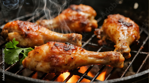 Wallpaper Mural grilled chicken on the barbecue Torontodigital.ca