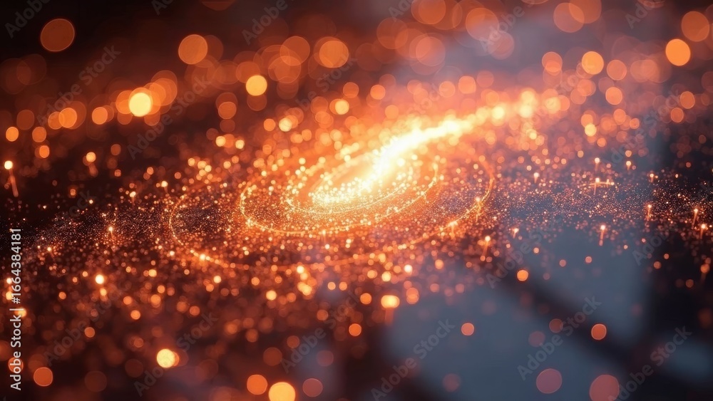 Obraz premium Orange Light Star Art Texture