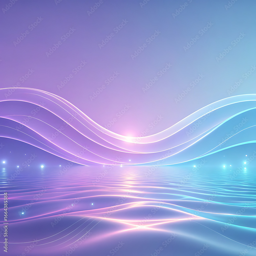 Fototapeta premium abstract blue background with waves