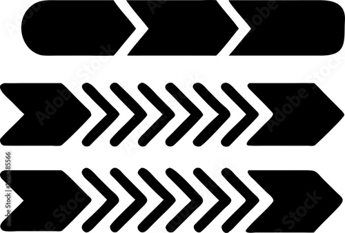 Illustrative vector graphics showcasing a progression, process, direction, or sequence, perfect for diagrams, infographics, presentations, or web design elements. 