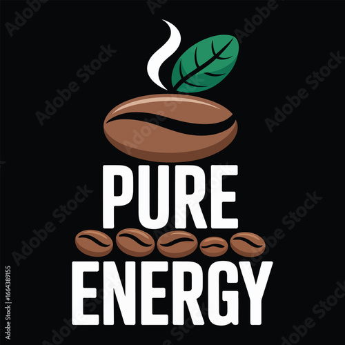 Coffee bean leaf steam pure energy green leaf