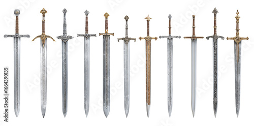 Discover historical medieval swords with intricate designs and ornate hilts