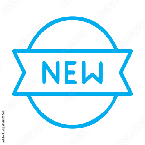New Ribbon Badge Icon
