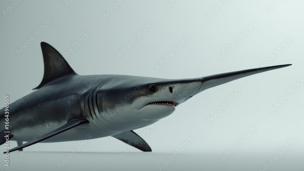 Fototapeta premium Silhouette Sailfish Art Illustration