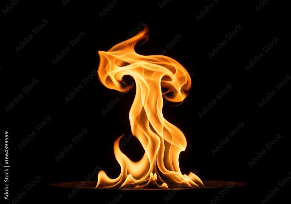 Fototapeta premium Abstract fire pattern against black background