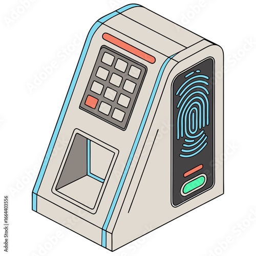 Modern fingerprint scanner and keypad access control device for secure entry and identification