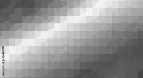 Abstract Geometric Background with Low Poly Design in Shades of Gray Tones