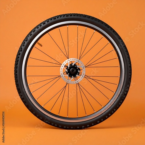 yellow on  bicycle wheel