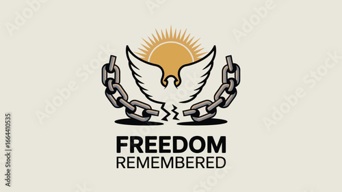 Freedom Remembered Broken Chains Eagle Sunrise Hope
