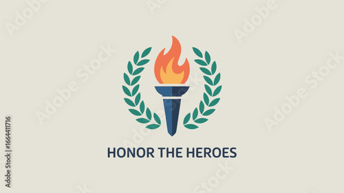 vector illustration of fire flames honor