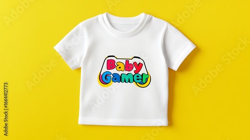 Colorful tee shirt for a baby gamer