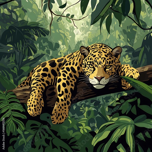 Jaguar in jungle