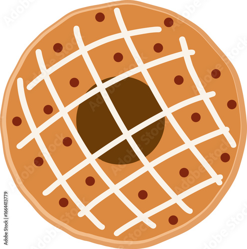 Christmas gingerbread cookies in flat cartoon style.