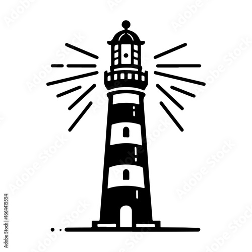 lighthouse silhouette vector