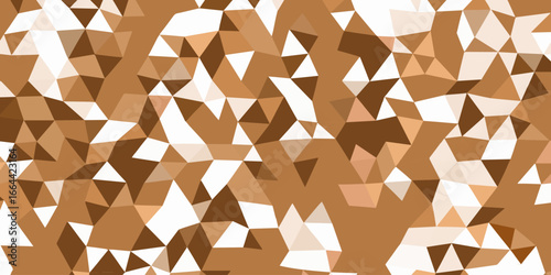 Geometric abstract pattern with triangular shapes in varying shades of brown and white.