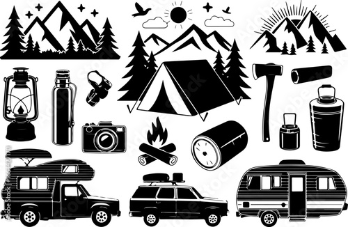 "Stylized Set of Modern Boats and Yachts Vector Illustration"