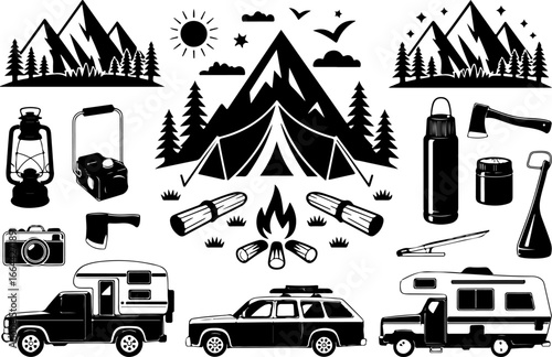 "Stylized Set of Modern Boats and Yachts Vector Illustration"