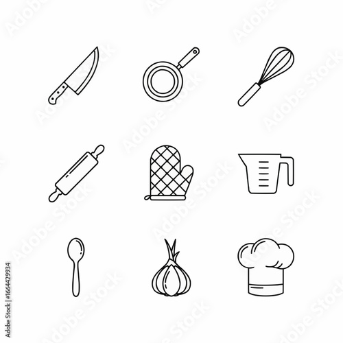 Cooking and Kitchen Line Icons