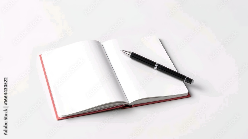 Naklejka premium minimalist open notepad