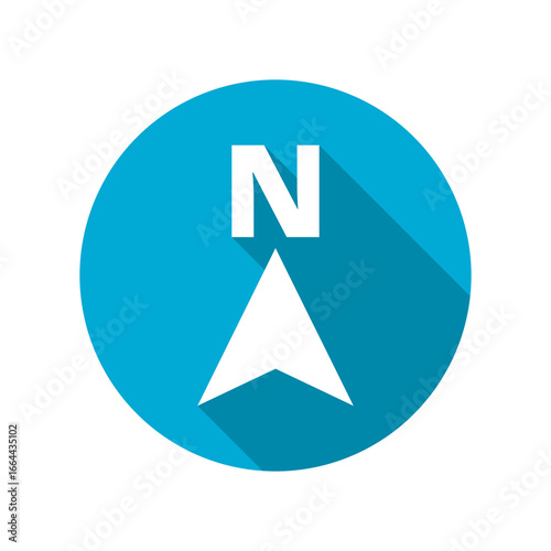 Free Download North direction compass icon isolated on transparent background - GFXLoad