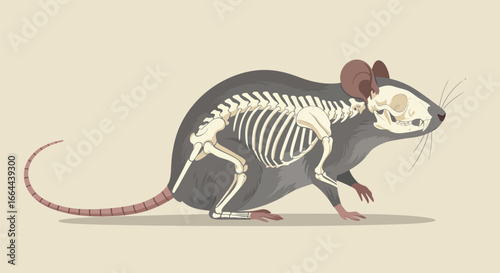 Anatomy of a Mouse: Skeletal Structure Illustration