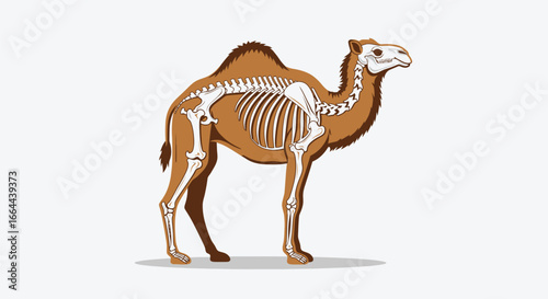 Anatomy of a Camel: Skeletal Structure Illustration