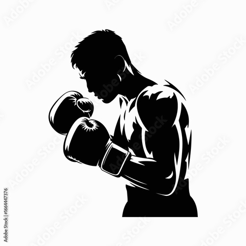 Boxer Silhouette in Action