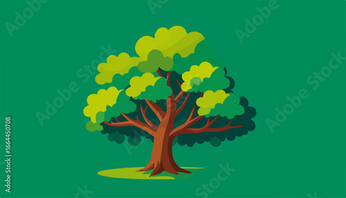 Tall Poplar Tree Icon for Nature Designs