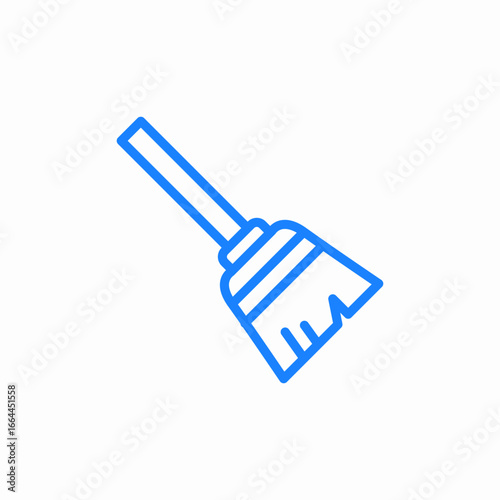 broom sweeping floor cleaning icon sign vector