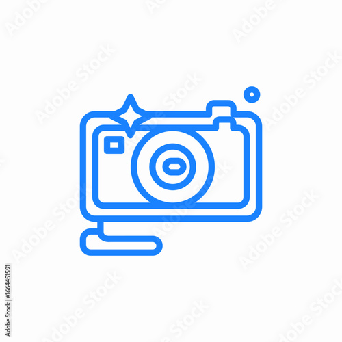 camera with flash icon sign vector
