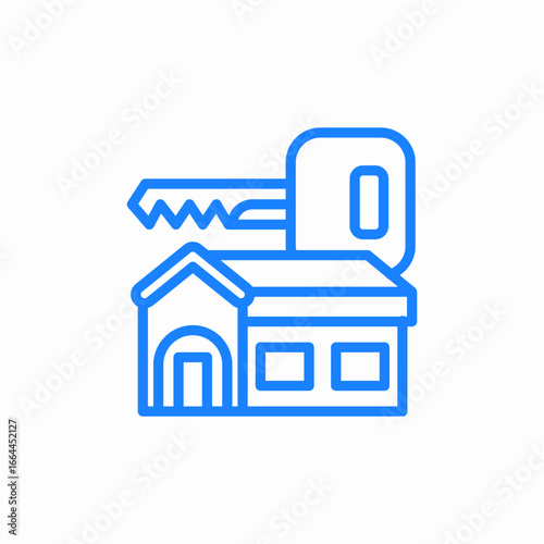 house key or real estate purchase sale rent icon sign vector
