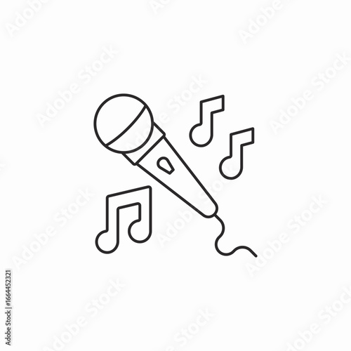 karaoke mic icon sign vector